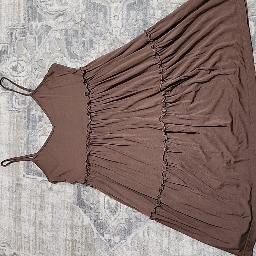 Brown spaghetti strap dress, worn once